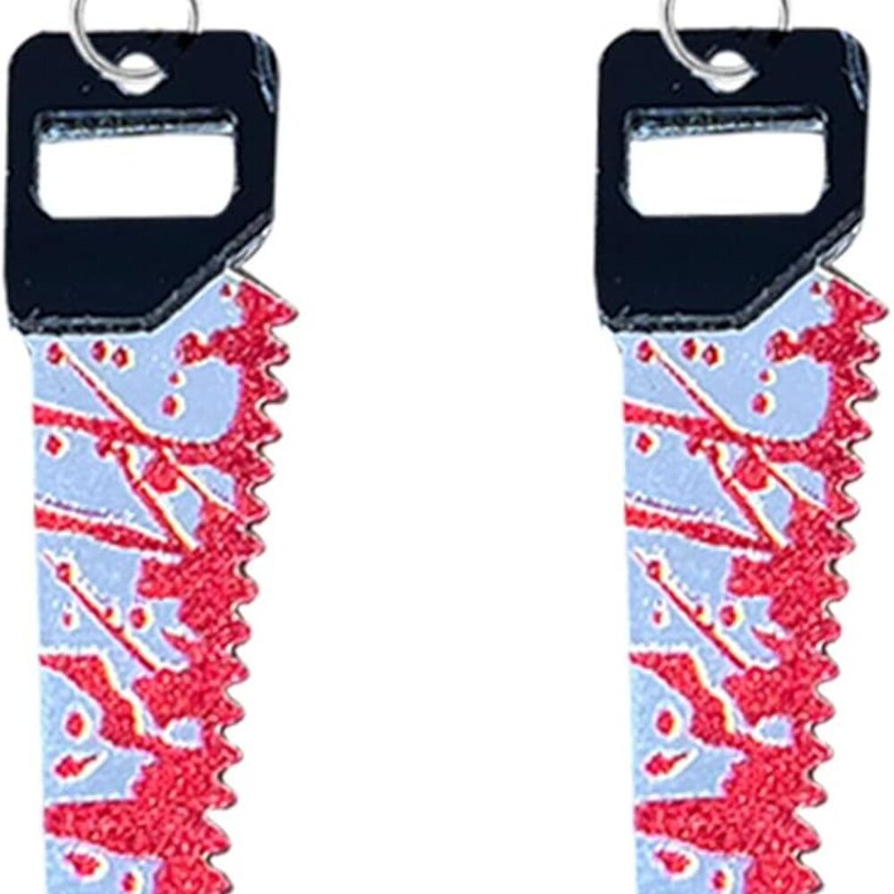 Halloween Ghost Face Knife Earrings Women Acrylic Drop Dangle Scream Gothic Stat